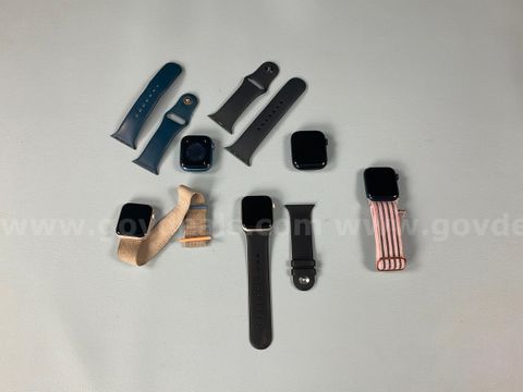 5 - Apple Watches (Unlocked) with Bands, All Power On