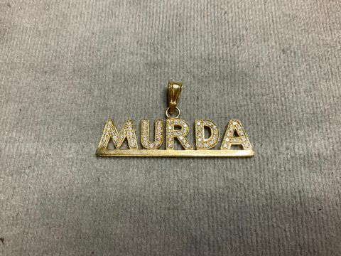 Gold Pendant with Stones, Weight 6.01g
