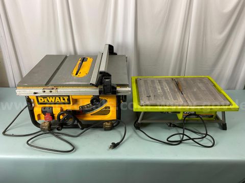 2 - Table Saws: Dewalt DW745 & Ryobi WS722