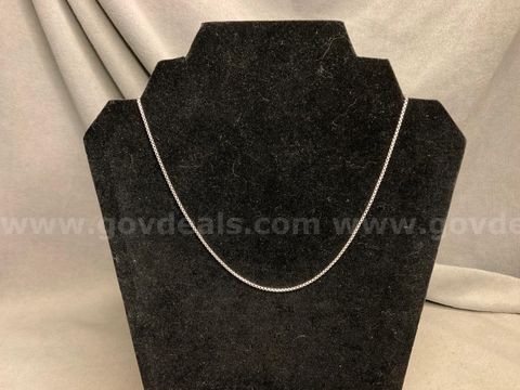 Sterling Silver Necklace, 17" Labeled as David Yurman, 6.19 Grams