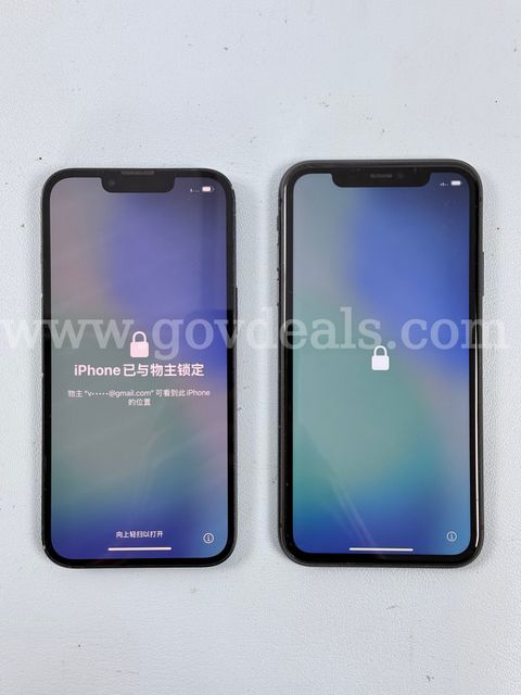 2 - Apple iPhones (User Locked, Both Power On)