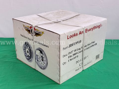 Eagle Flight Stainless-Steel Simulators/Hubcap Set in Packaging, Model: JDF19510