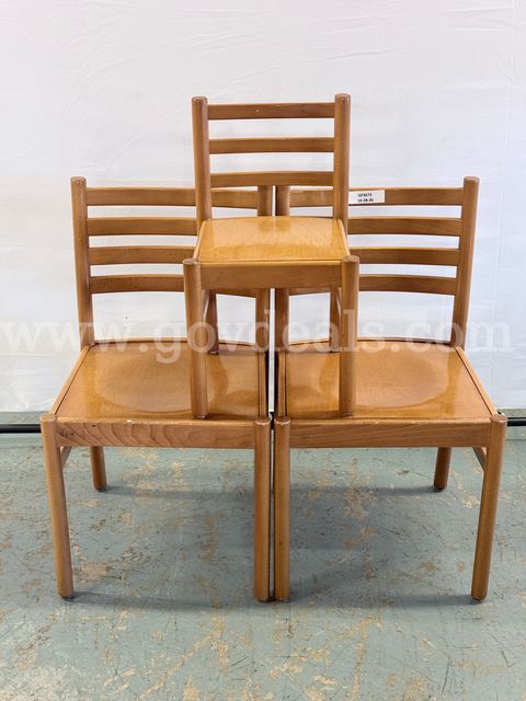3 - Loewenstein Wooden Chairs, Seat Height: 2 - 17.5" and 1 - 13"
