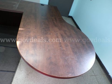 Office desk and cabinet