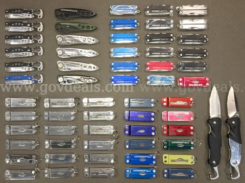 Mini Leatherman Multi-Tool & Knife Lot ~62 Units (ID# 47906) (TSA #1) (NO UPC)
