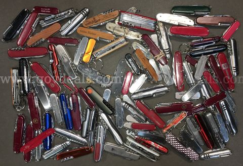 Generic Swiss-Type Knives Lot ~100 Units (ID# 47915) (TSA #2) (NO UPC)