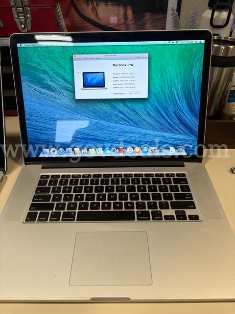 Apple MacBook Pro 15" Laptop – Intel i7, 8GB RAM, 250GB Storage – Tested (ID# 47920) (H01-2R) (No UPC)