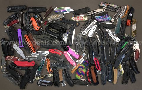 Miscellaneous Folding Knives Lot ~100 Units (ID# 47946) (TSA #2) (NO UPC)