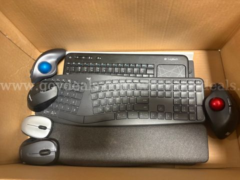 Box of Keyboards | Logitech & More! (ID# 48390) (J02-2R) (No UPC)