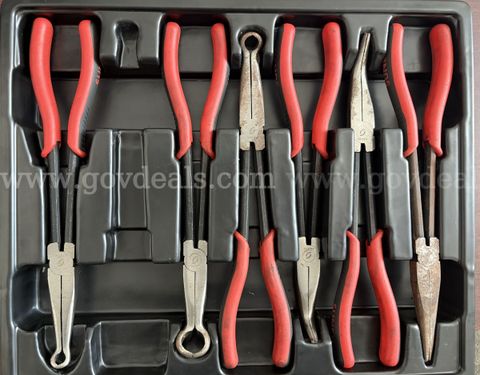 SUNEX Tools 6 Piece 11" Long Reach Pliers Set (Side Cut Tool Missing)