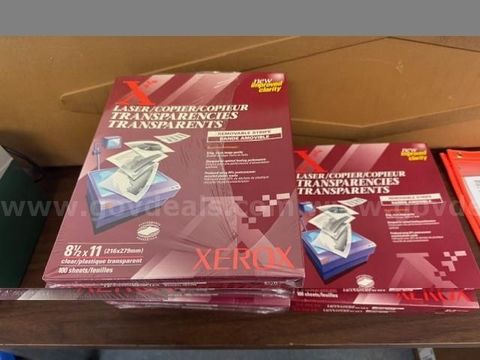 Transparencies, Clear by Xerox, 8.5" by 11", 100 Sheets, XER3R3108, NEW and open boxes