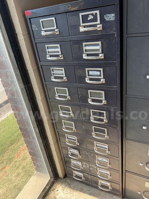 Card catalog cabinet