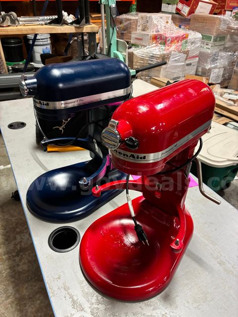 2 Kitchen-aid Mixers with no blades for bowls.