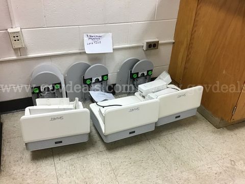 3 short throw projectors