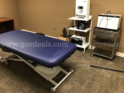 1 Electric massage bed, and miscellaneous equipment