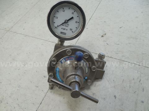 Alphagaz 2761 Multi-Seat Type-O Stainless Steel Gas Regulator with One Gauge