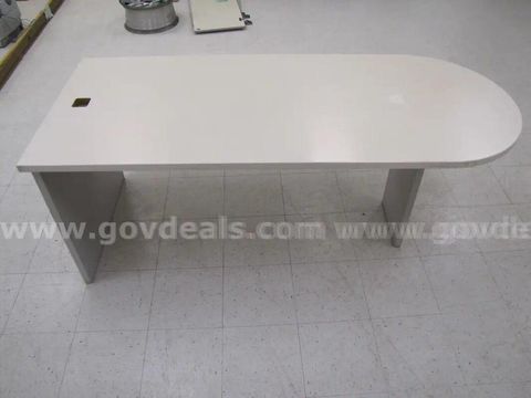 Wood and metal desk - A