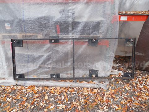Metal frame with leveling feet