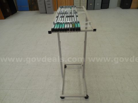 Rolling hanging map and blueprint rack - B
