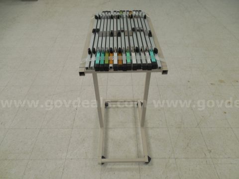 Rolling hanging map and blueprint rack - C