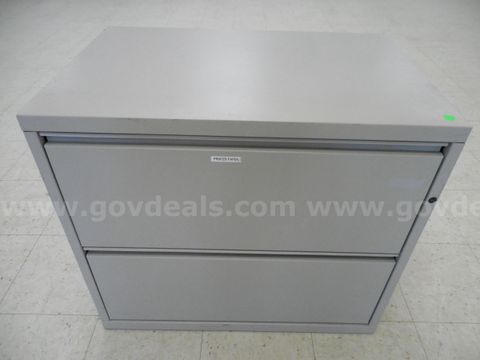 Wide two drawer filing cabinet