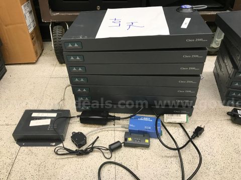 (7) Cisco 2500 Switches, (1) Cisco AIR-PWRINJ3 Aironet Power Injector, (1) Cisco 350 Series Wireless Access Point, () P
