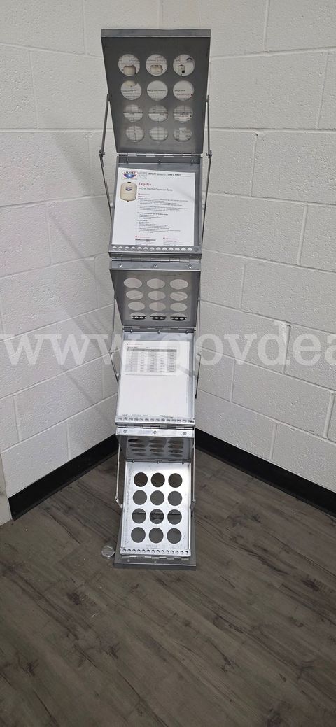 Collapsable aluminum display unit for brochures