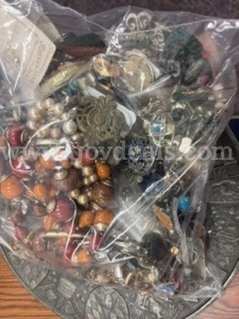 Costume Jewelry Lot, One metal plate
