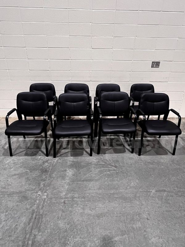 OLIXIS Black Office Waiting Room / Reception Chairs (Set of 8) (Lot 2 of 5)