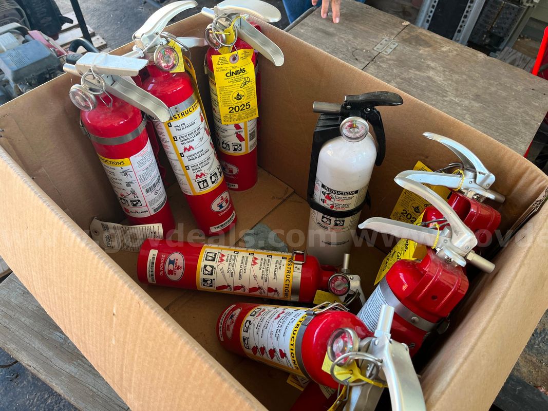 Box of 8 handheld fire extinguishers