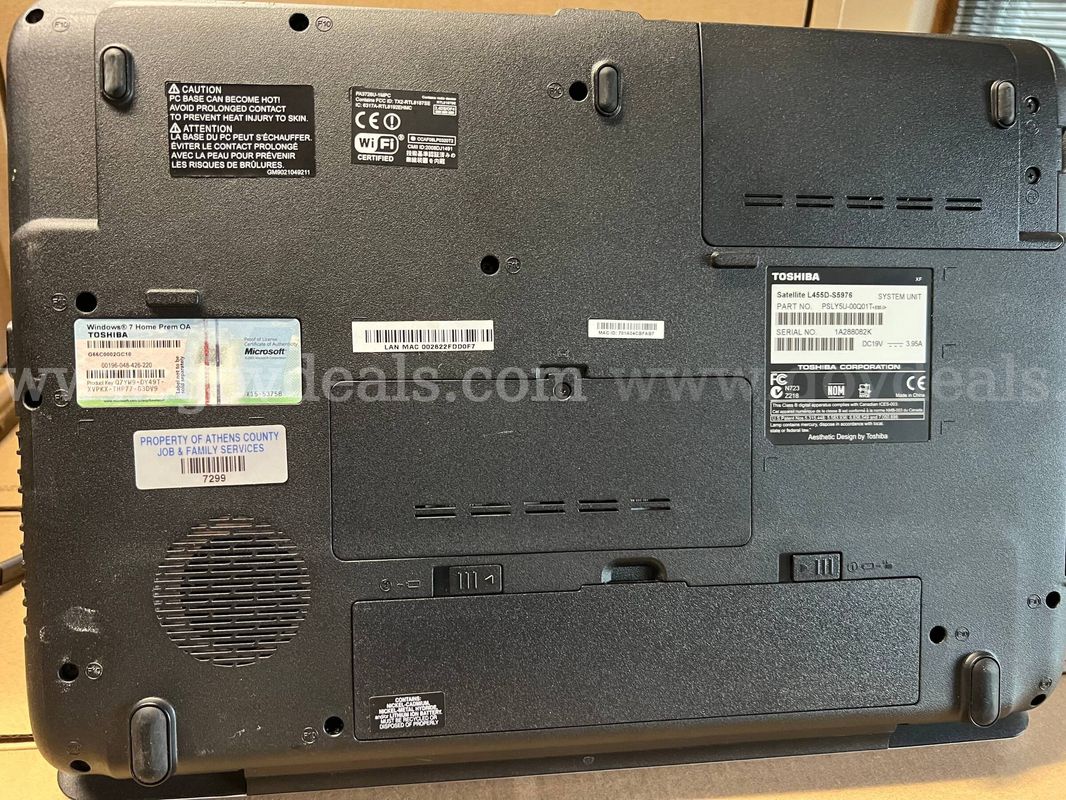 Toshiba Satellite L455D-S5976 - PARTS ONLY