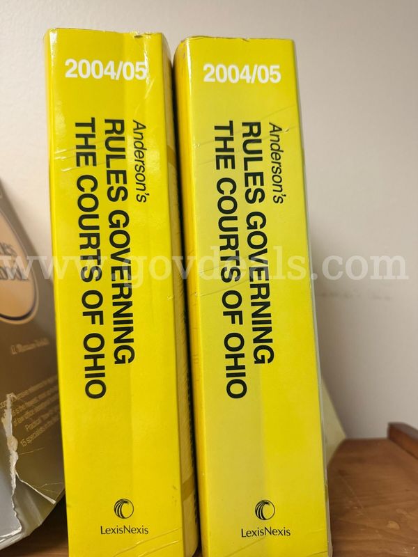 2004/2005 Anderson’s Rules Governing the Courts of Ohio (2 copies)