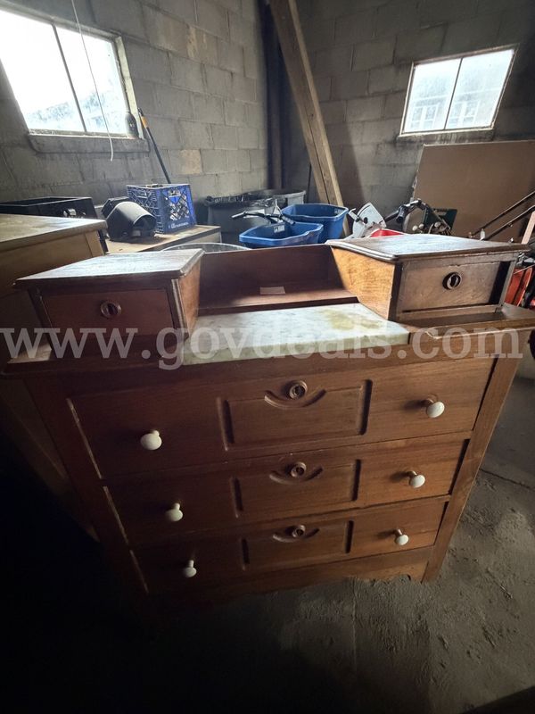 Antique Wooden dresser with Marble top
