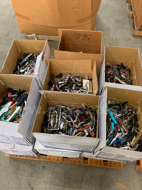 Boxes of Bottle Openers and Corkscrews