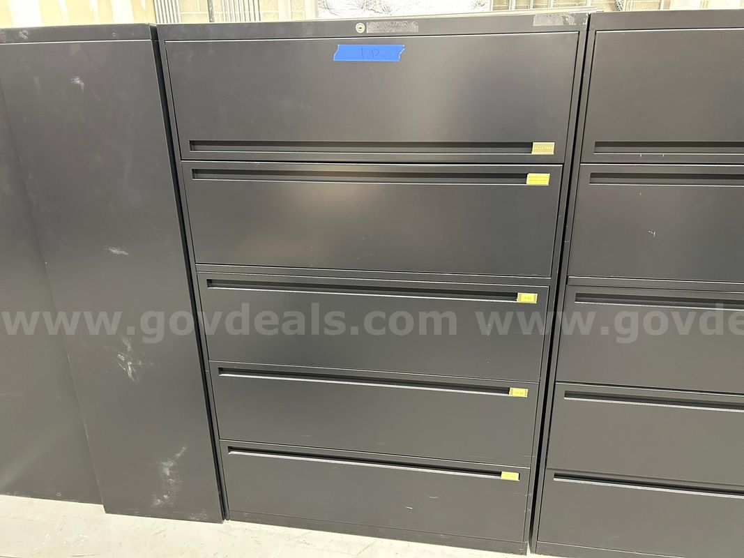 Lot of 4 five drawer file cabinets Lot#1