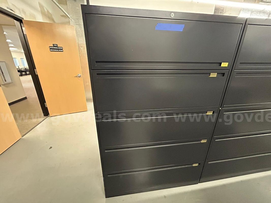 Lot of 4 five drawer file cabinets Lot#2