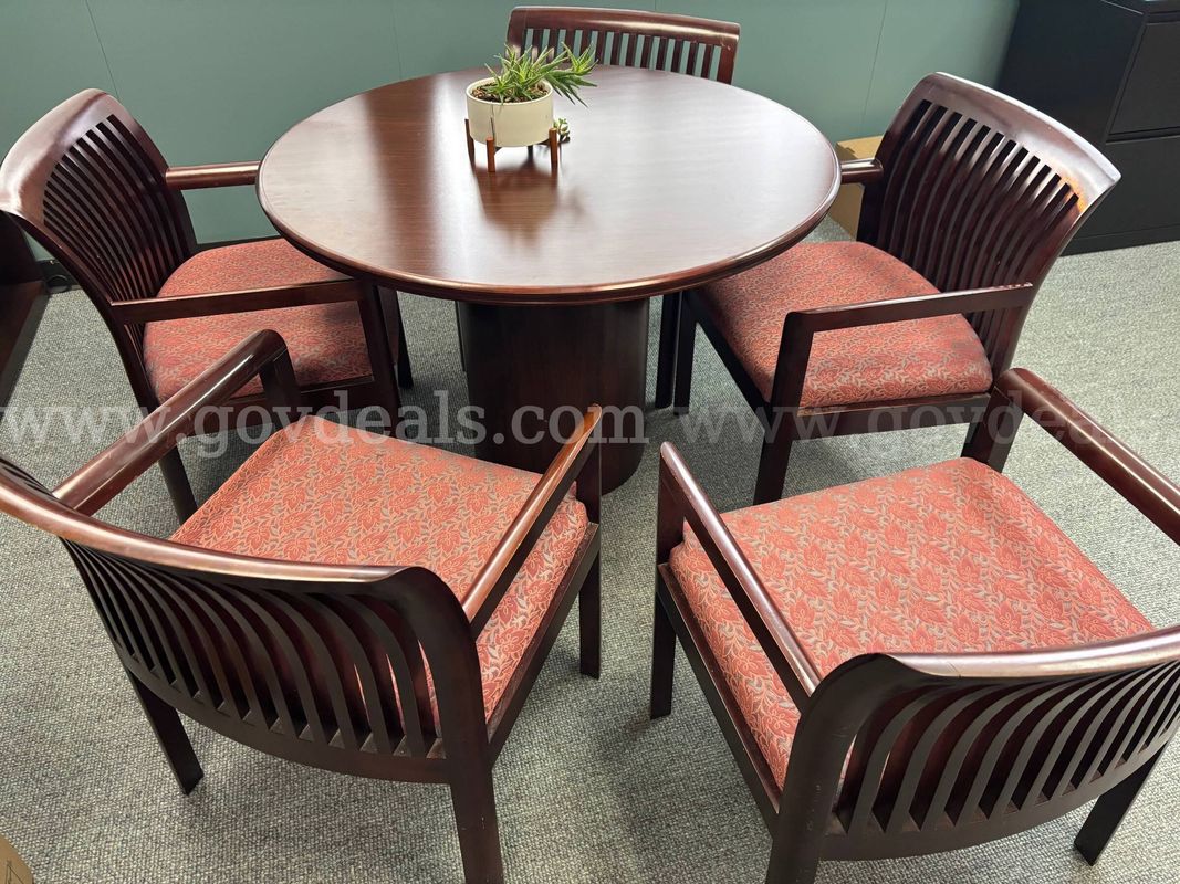 Office chairs and small round table