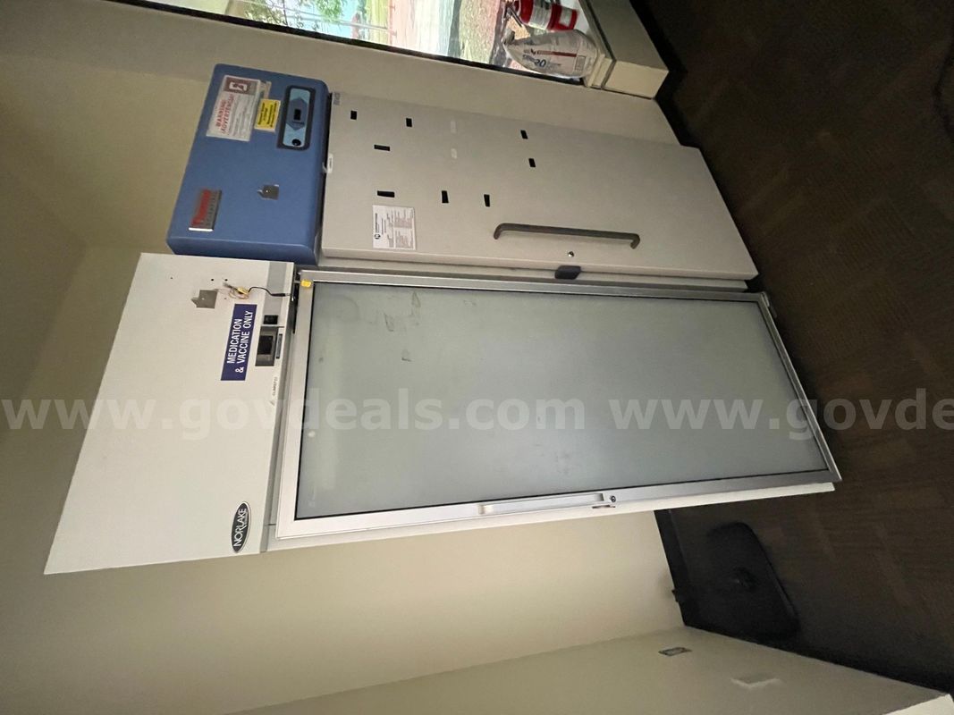 Used medical refrigerators and a breakroom fridge