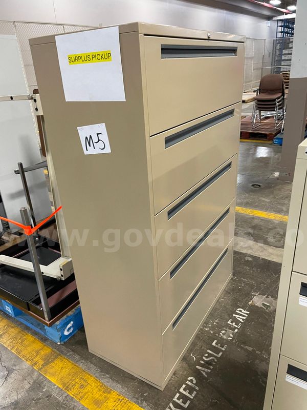 Metal 5-Compartment File Cabinet