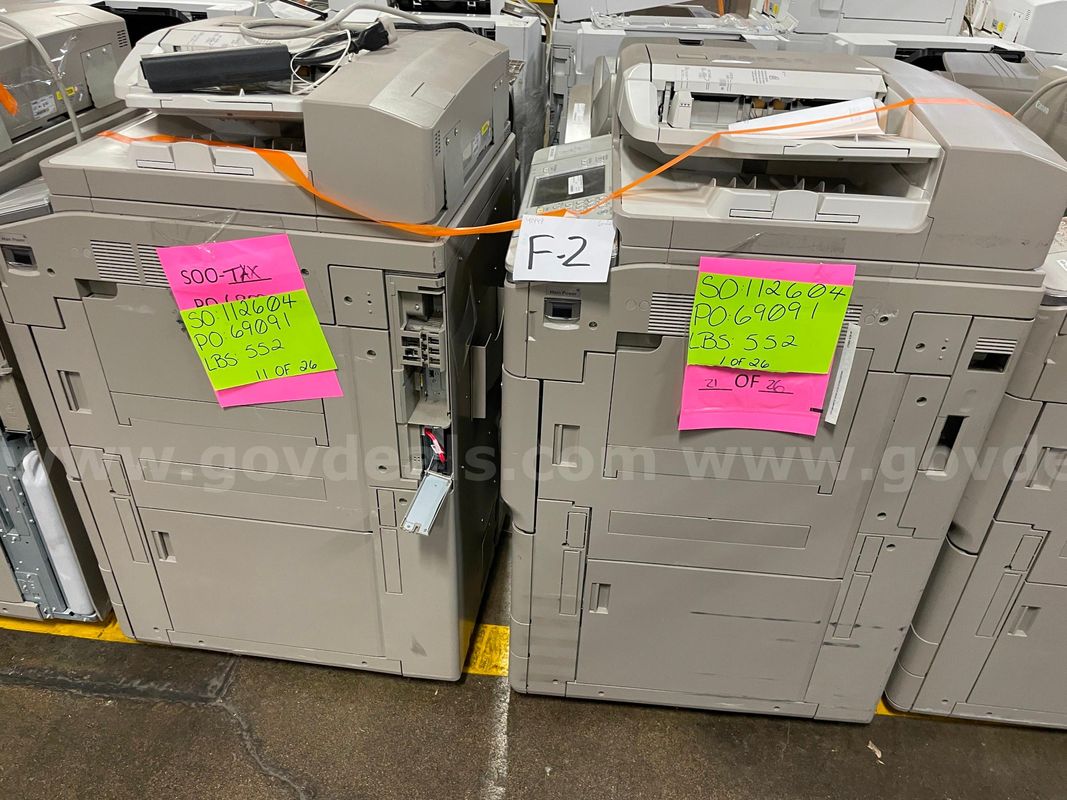 Lot of (2) Canon ImageRunner Copier Stations