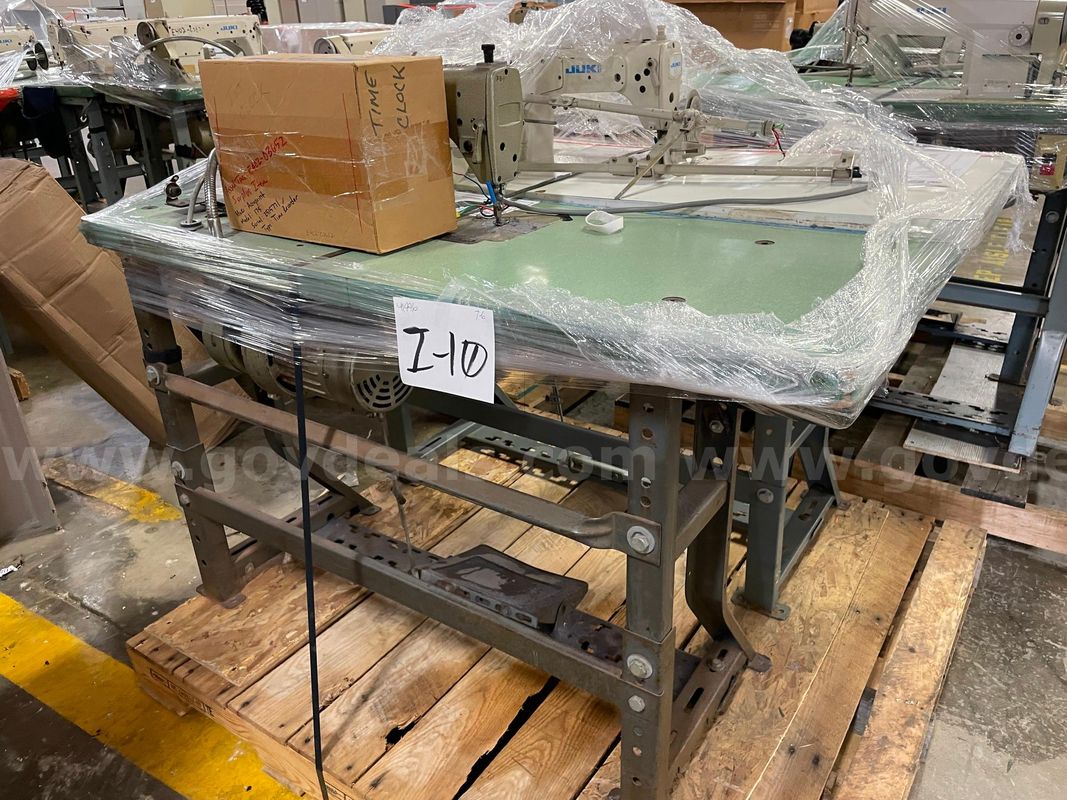 Lot of (2) Commercial Sewing Machines with Tables