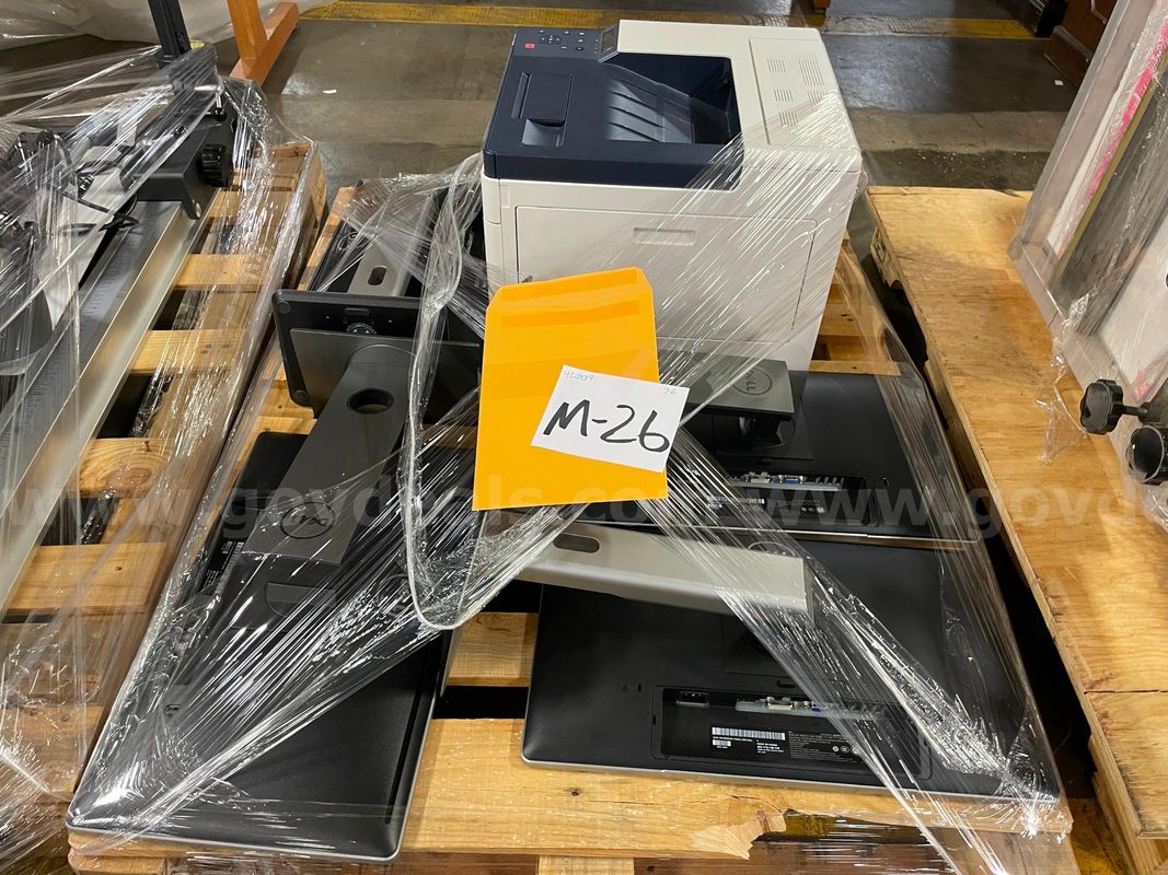 Lot of Dell PC Monitors and Xerox Printer