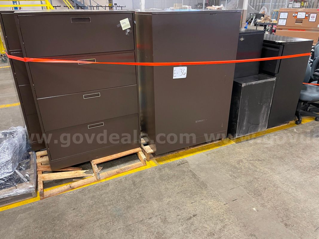 Lot of Various Metal Filing Cabinets w Keys