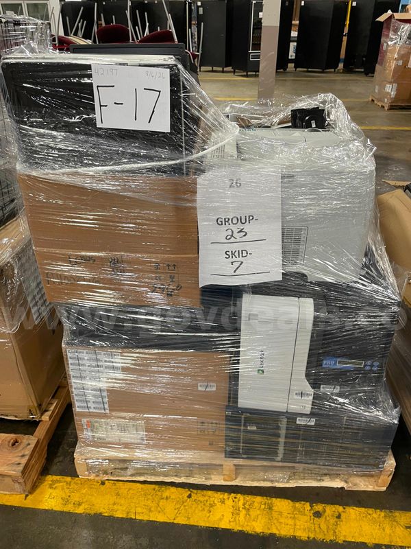 Lot of PC Monitors, Printer, and Other PC Related Items
