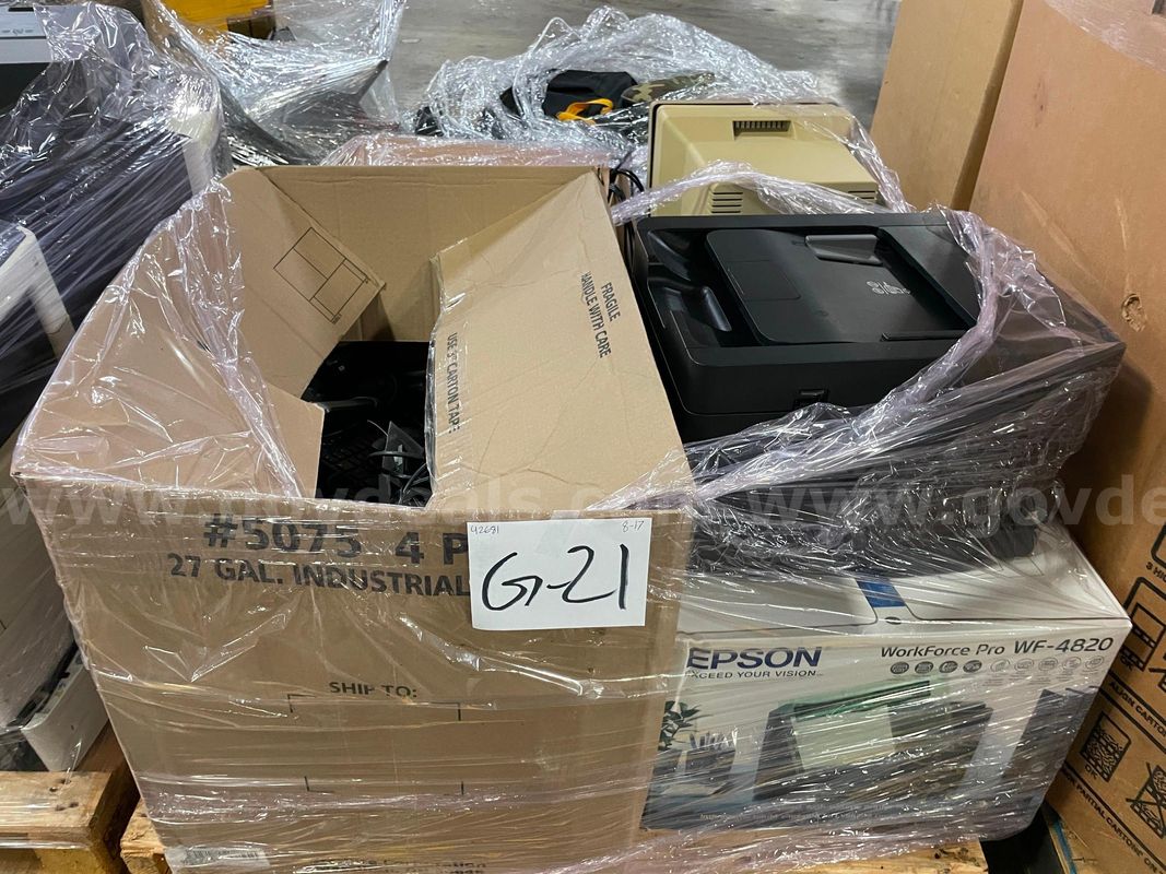 Lot of Dell Docking Stations, Office Items, and an Epson Printer
