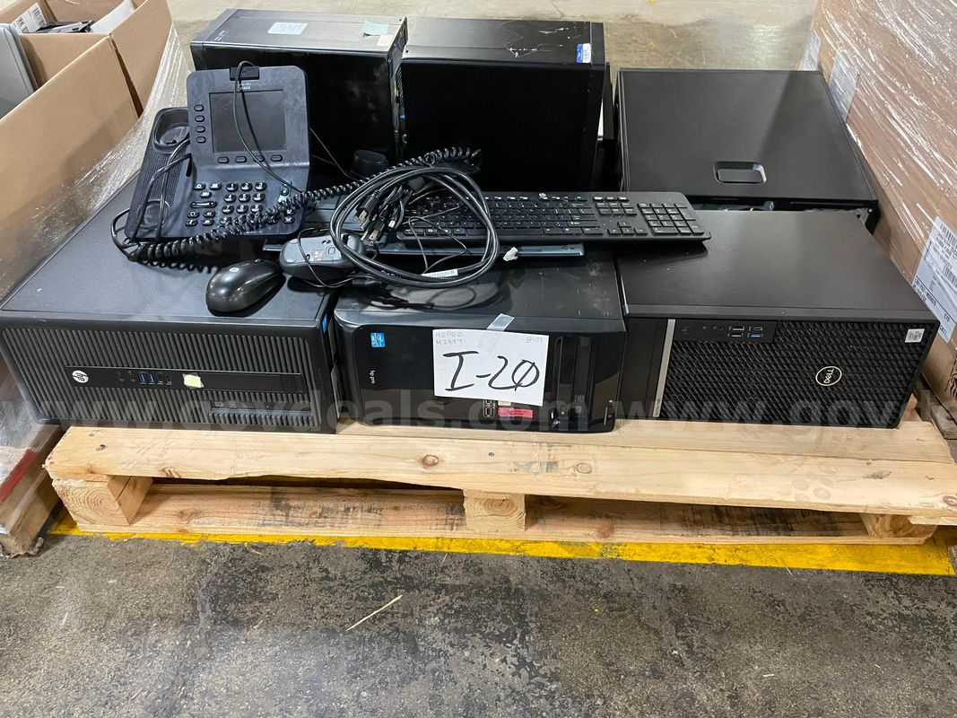 Lot of Various Desktop PCs, Cisco Phone, and Accessories