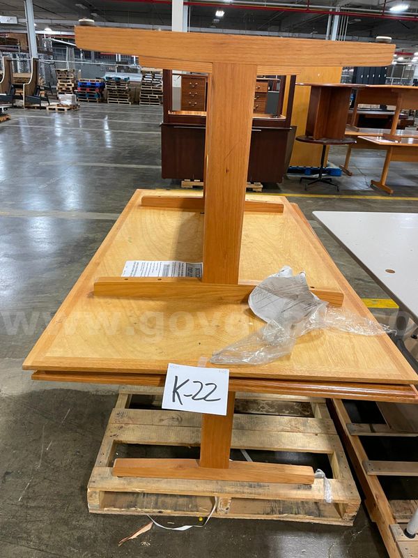 Lot of (2) Solid Wood Tables, 6ft x 3ft