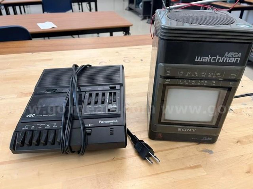 Used Panasonic Tape Recorder Model RR830/Sony Mega Watchman B&W Model FD500