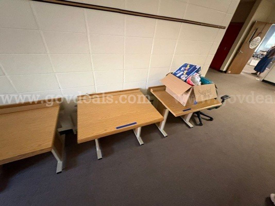 3 short computer desks