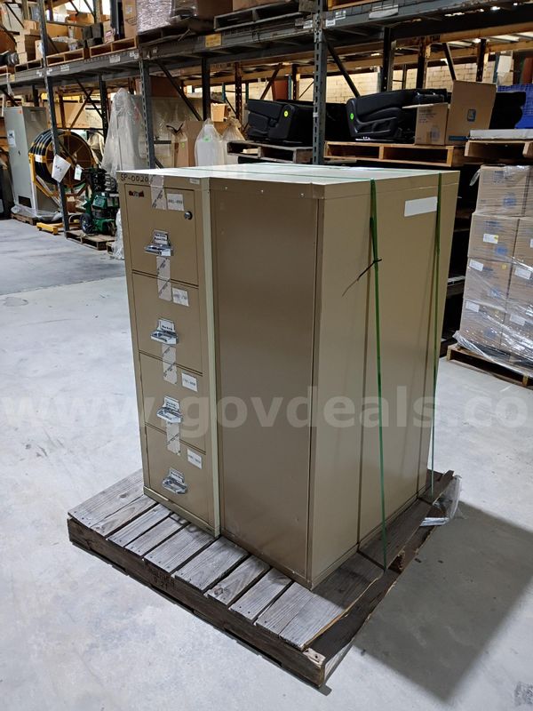 Lot of 2 ea FireKing Fire Resistant File Cabinets